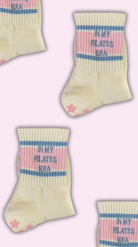 Retro Pink & Blue In my Pilates Era Sock