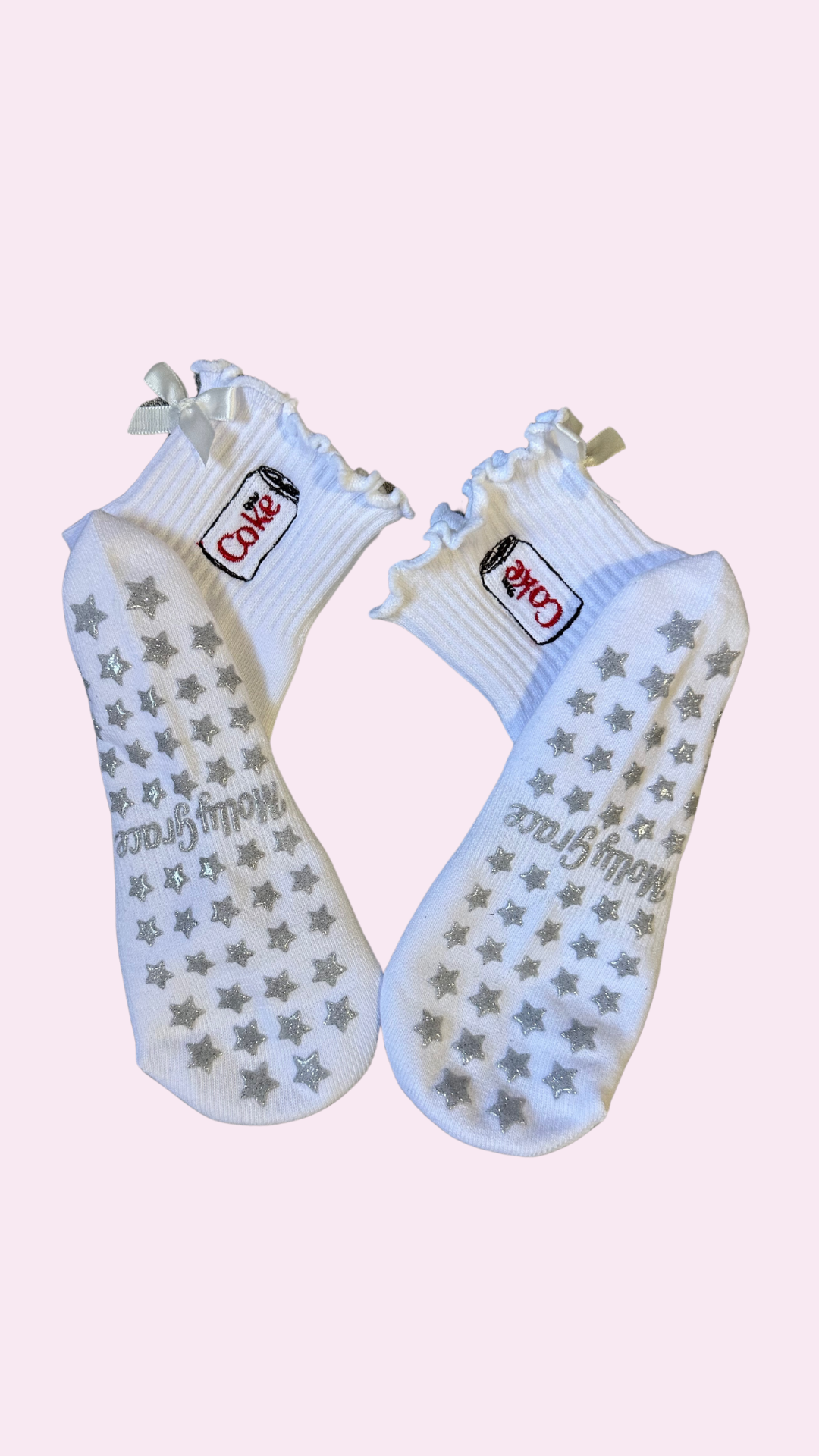 Diet Coke ruffle grip sock