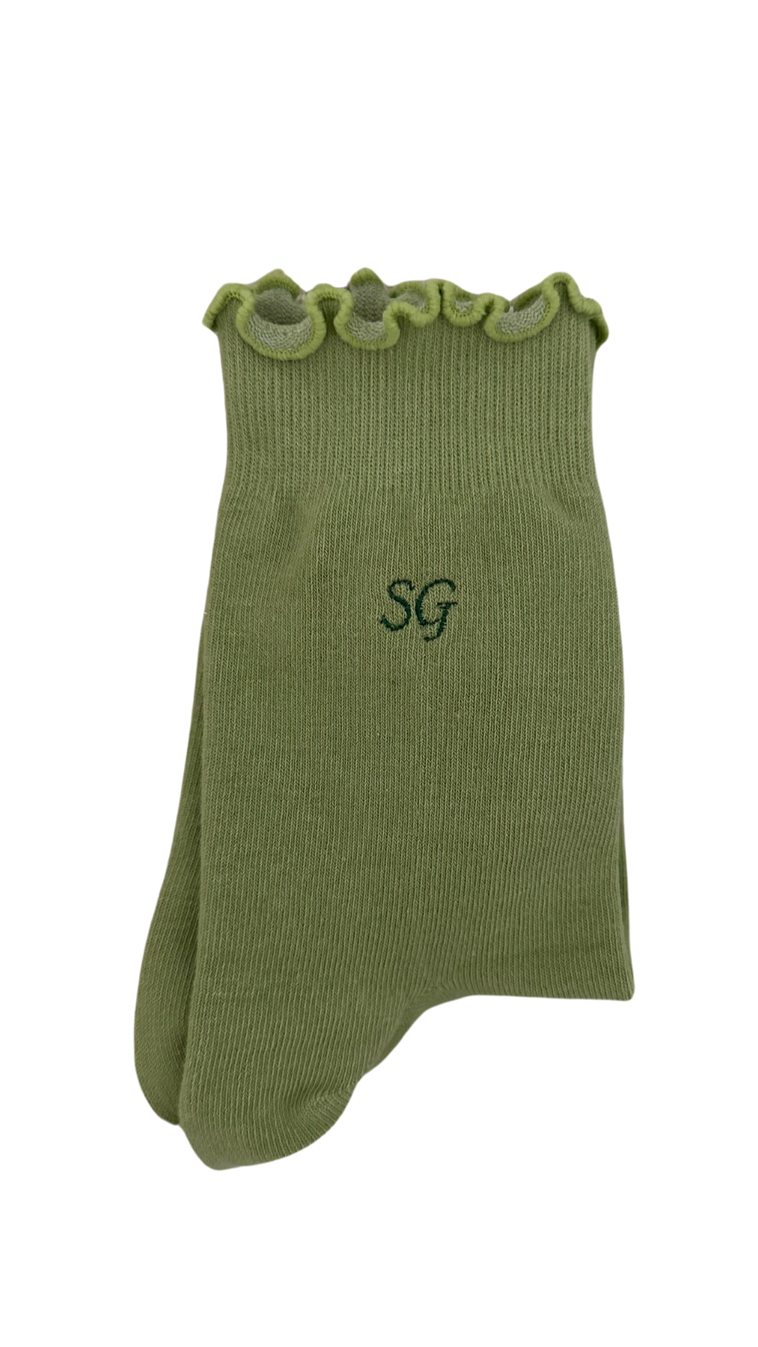 Custom initials embordered grip sock for Pilates, Barre, Yoga or Lagree